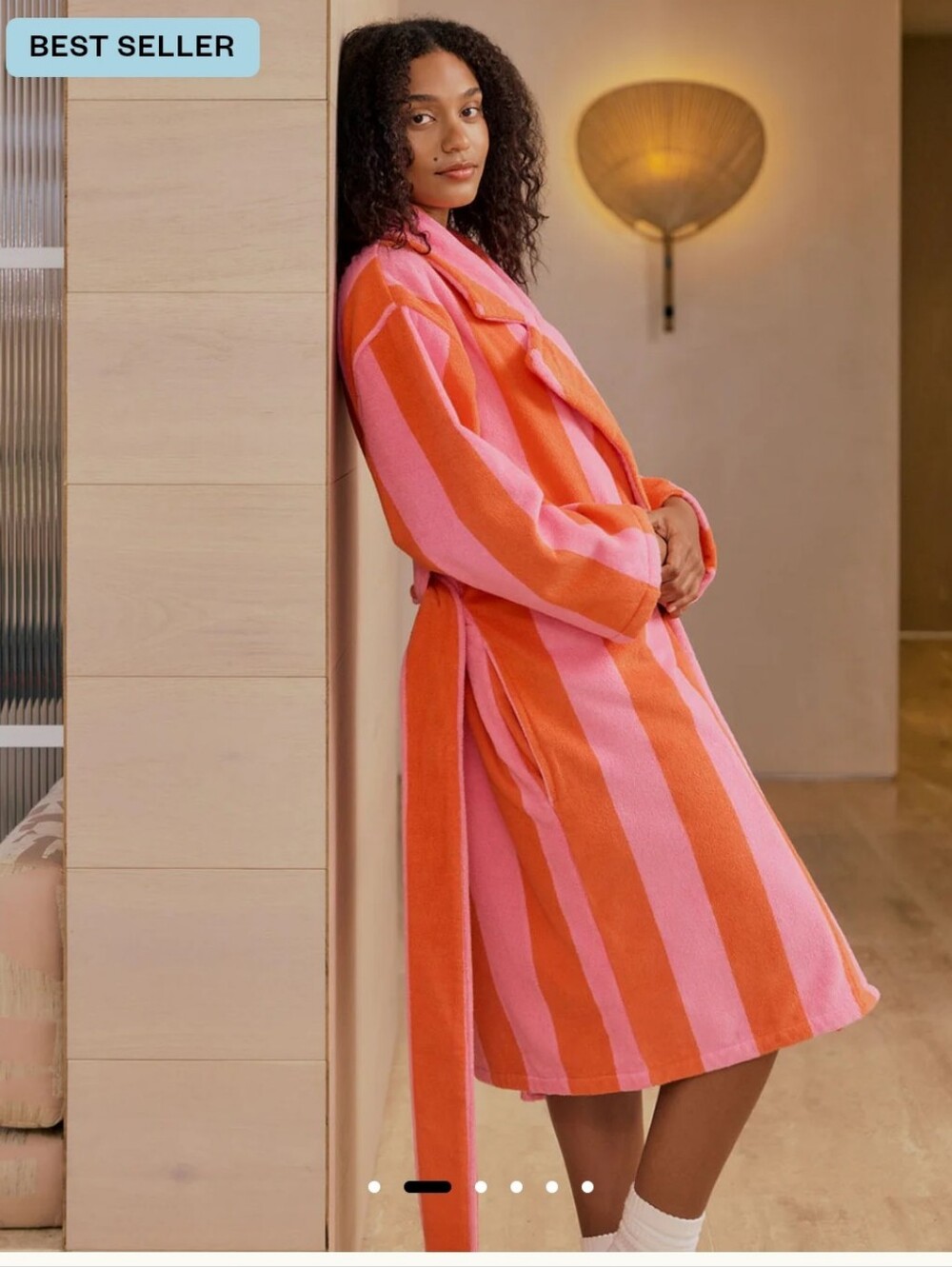 Hommey Striped Sherbet Robe
